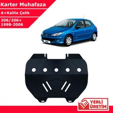 3 Tıkla Peugeot 206 1998-2006 Çelik Karter Muhafaza Çelik Koruma Sacı A+ Kalite Yerli Üretim