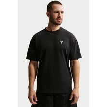 Nike Kobe Mens Dri Fit Loose Fit Basketball Tshirt Bol Kesim Kısa Kollu  Bisiklet Yaka Erkek Tişört Siyah