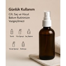 Kozpak 10 Adet Amber Cam Şişe Beyaz Sprey Başlıklı