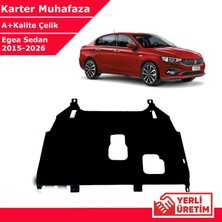 3 Tıkla Fiat Egea Sedan 2015-2026 Çelik Karter Muhafaza Çelik Koruma Sacı A+ Kalite Yerli Üretim