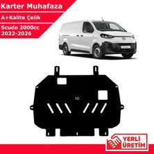 3 Tıkla Fiat Scudo 2000CC 2022-2026 Çelik Karter Muhafaza Çelik Koruma Sacı A+ Kalite Yerli Üretim