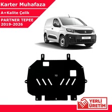 3 Tıkla Peugeot Partner Tepee 2019-2026 Çelik Karter Muhafaza Çelik Koruma Sacı A+ Kalite Yerli Üretim