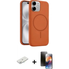 Marsilyan™- iPhone 11 Kılıf Yankı Form Serisi - Siyah 3D Antistatik Mat Seramik Nano Ekran Koruyucu + Renkli Kamera Lens Koruma Cam - Sı