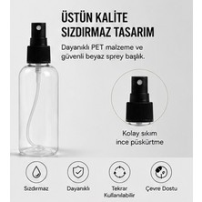 Kozpak Tekli Şeffaf Plastik Şişe 50 ml Siyah Parmak Spreyli Dezenfektan ve Kolonya İçin 1 Parça