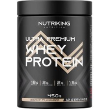 Nutriking Whey Protein Tozu 450G 18 Servis Bisküvi Aramalı