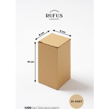 Rufus Concept 8X8X16CM Kilitli Kraft Kutu 25 Adet
