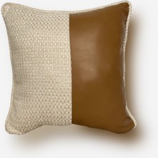 Lidoma Home "bouclé &  Leather" Deri Kırlent Kılıfı - 45X45