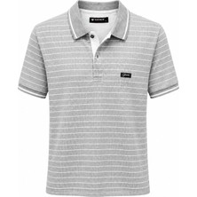 Classics Men Gewer Slim Fit Erkek Polo Yaka Kısa Kol Çizgili Tişört  7702