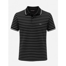Classics Men Gewer Slim Fit Erkek Polo Yaka Kısa Kol Çizgili Tişört  7702