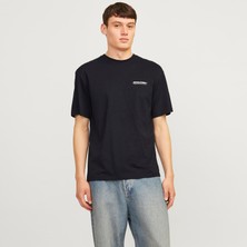 Jack & Jones Erkek Gögüs Baskili Rahat Kalip Tisört - Legacy