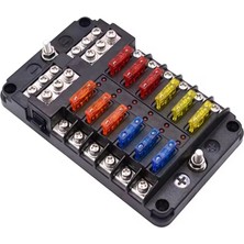 Maroces MR-276B-12 Sigorta Kutusu 12 Li LED Ikaz Işıklı Şase Bareli