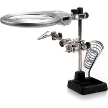 Forestia MG16129-B Masa Üstü Büyüteçli Havya Standı - 130MM 2.5x/5x Led'li Pcb Tutucu - Lehim Tutucu