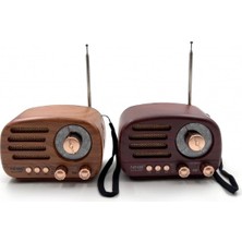 Nevamel Ahşap Retro Radyo