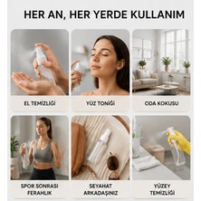 Kozpak Tekli Şeffaf Plastik Sprey Şişe Beyaz Parmak Spreyli Kolonya Dezenfektan Tonik Için