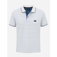 Classics Men Gewer Slim Fit Erkek Polo Yaka Kısa Kol Çizgili Tişört  7702