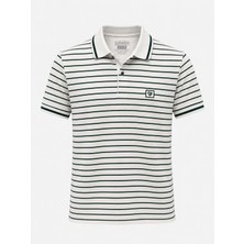 Classics Men Gewer Slim Fit Erkek Polo Yaka Kısa Kol Çizgili Tişört  7702