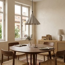 UltraMint Modern Dalgalı Bohem Avize, Mermer Detaylı, Tekli Sarkıt, Hediye LED Ampul