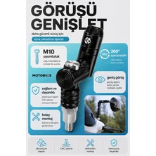 Motobros Motosiklet Ayna Genişletme Ayna Yükseltici Motor Ayna Genişletme 10 mm 360° Ayarlı Cnc Alüminyum