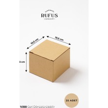 Rufus Concept 10,5X10,5X8CM Kilitli Kraft Kutu 25 Adet