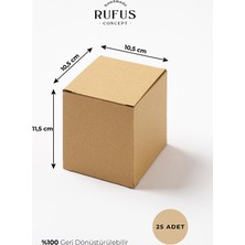 Rufus Concept 10,5X10,5X11,5CM Kilitli Kraft Kutu 25 Adet