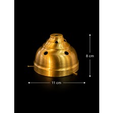 UltraMint Şık Mat Gold Renkli Cami Avizesi Kandil Camı Kapağı, 2 Adet