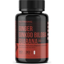 Nutriking Ginger Ginkgo Biloba Guarana 60 Kapsül 30 Servis
