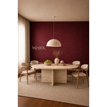 Miarik Design Ema Traverten Mermer Yemek Masası