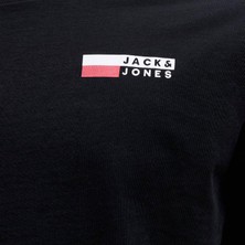 Jack & Jones Erkek Logo Baskili Bisiklet Yaka Tisört - Corp