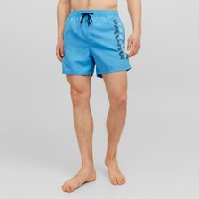 Jack & Jones Erkek Logo Baskili Regular Fit Deniz Sortu - Aruba