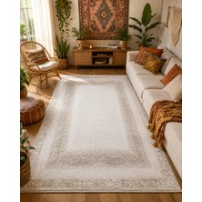 Hoom Rugs Sembol 2904 Bej Akrilik Dayanıklı Makine Halısı