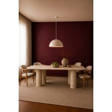 Miarik Design 4 Ayaklı Eden Traverten Mermer Yemek Masası
