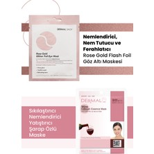 Dermal 3 Katmanlı Rose Gold Göz Maskesi 4 gr. ve Sıkılaştırıcı, Nemlendirici ve Pürüzsüzleştirici Şarap Özlü Kolajen Maske 23 gr.