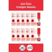 Dermal Nemlendirici ve Pürüzsüzleştirici Gül Özlü  Maske X10 Adet