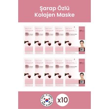 Dermal Sıkılaştırıcı, Nemlendirici ve Pürüzsüzleştirici Şarap Özlü  Maske X10 Adet