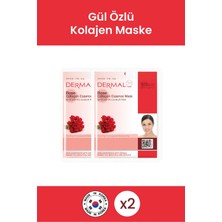 Dermal Nemlendirici ve Pürüzsüzleştirici Gül Özlü Kolajen Maske Seti 23 gr.