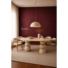 Miarik Design Efsu-Traverten Mermer Yemek Masası