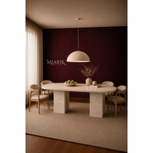 Miarik Design Foteinos - Tasarım Mermer U Ayak Yemek Masası