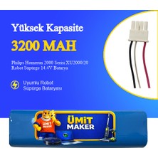 Ümit Maker Philips Homerun 2000 Serisi XU2000/20 Robot Süpürge 3200 Mah Batarya