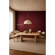 Miarik Design Yarım Ay Ayaklı Traverten Mermer Yemek Masası