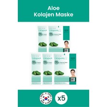 Dermal Yatıştırıcı ve Nemlendirici Aloe Özlü Kolajen Maske 23 gr 5 Adet
