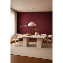 Miarik Design Seth - Traverten Patlatma Yemek Masasi