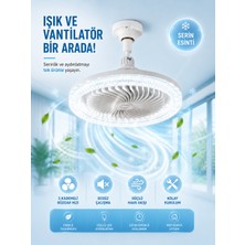 Güncel Çarşı Yeni Kristal Görünüm Lambalı Tavan Vantilatörü Kumandalı E27 Duy Sessiz Fanlı Tavan Lambası