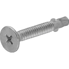 Vuralsin38 Grubu 47296Â 1/4 ”20 x 2-3/4 Inç Düz Kafa Kendisi Kanat Ph Phillips Drive ile Sondaj Vidası
