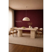 Miarik Design Traverten Senta Mermer Yemek Masası