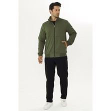 Trendhill Erkek Pamuklu Şerit Detaylı Dik Yaka Eşofman Takımı HAKI-9524