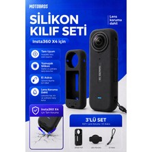 Motobros İNSTA360 X4 Kamera Koruma Kılıfı İNSTA360 X4 Silikon Kılıf Lens Koruma Kılıfı