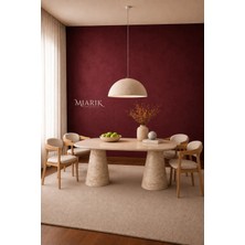 Miarik Design Tasarım Geometrik Traverten Yemek Masası-Ms1