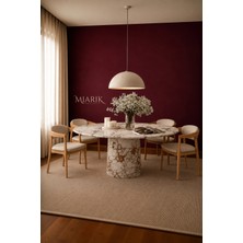 Miarik Design Dewralomen- Menekşe Mermer Yemek Masası