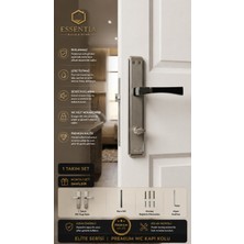 ESBH Elite Serisi Premium Wc Kapı Kolu Iki Renkli Mat Fırçalanmış Krom Şık Tasarım