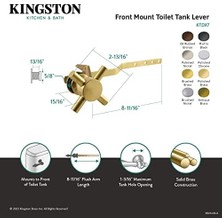 Vuralsin38 Ktdx5 Çapraz Tank Kolu, Yağ Ovuşturulmuş Bronz, 7,5 cm Sap Uzunluğu